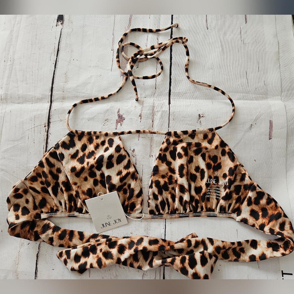 New June Joy Women's Feline Corquette Bikini Top Size Large - Picture 5 of 5